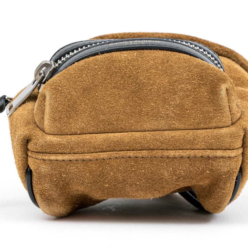Saint Laurent Brown Suede Mini Backpack Key Holder – 5” 🎒✨ - Picture 8 of 10